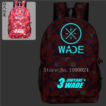 Load image into Gallery viewer, Dwyane Wade USA Noctilucent Kids School bag