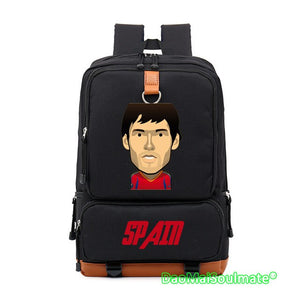 Footballs Team Students Backpacks Cartoon Laptop School Bags