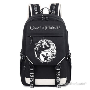 Game of Thrones Ice and Fire School Bag Students Backpacks Boys School